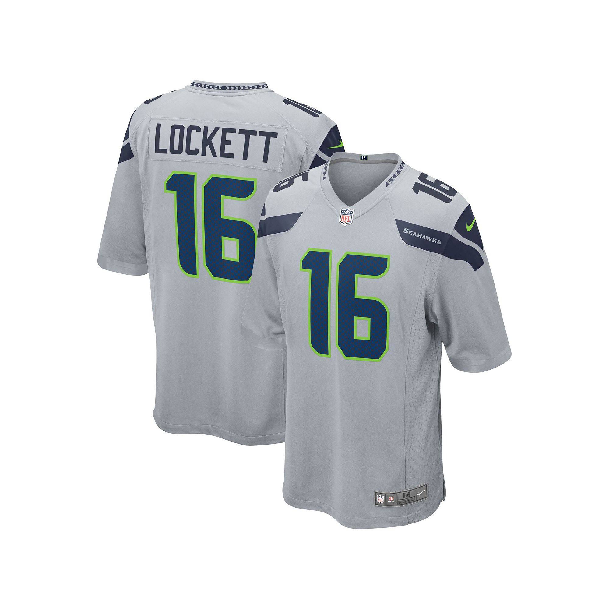Men Seattle Seahawks #16 Tyler Lockett Nike Grey Game Team NFL Jersey